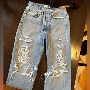 Agolde High Rise Distressed Jean